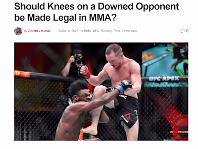 Should Knees on a Downed Opponent be Made Legal in MMA? - Sport…