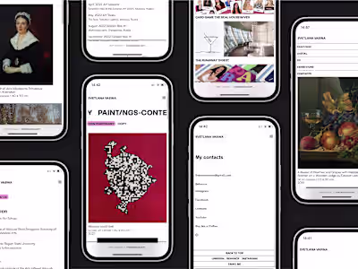 Portfolio website for visual artist