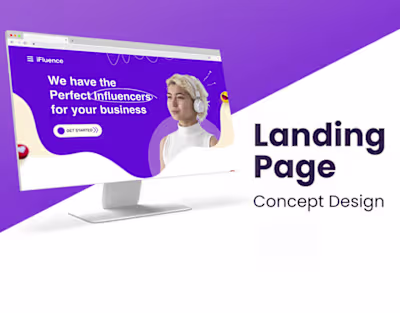 Landing Page Concept Design - Influencer Platform