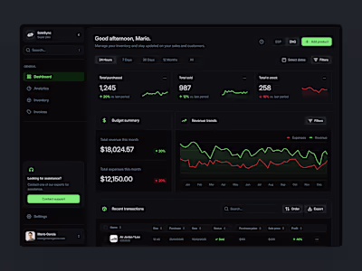 Sneaker Reseller Dashboard Design
