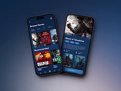 Gamestore Mobile App Design