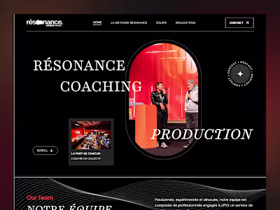 Résonance – Coaching & Event Production Website