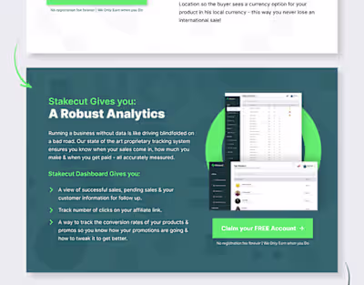 Stakecut Landing Page on Behance