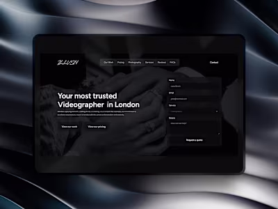ILLVSN Cinematic Videography Website Design