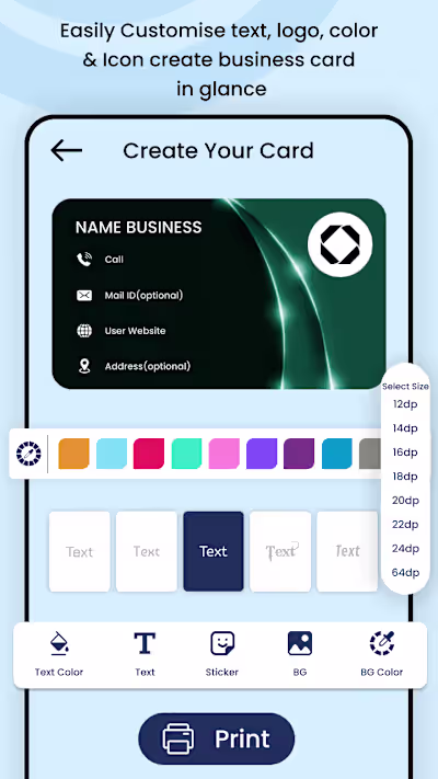 
Business Card Maker App