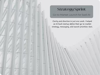 Strategy Sprint: Go-to-Market Launch for SaaS AI