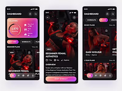 Fitness & Workout Training Mobile App