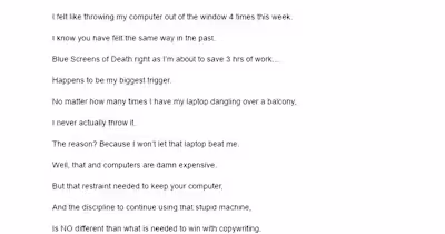 Perseverance in Copywriting