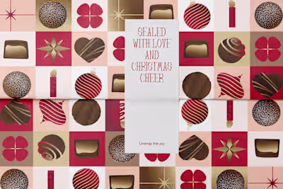 Illustrated Christmas Pattern – Designed to Wrap Gifts in Joy 