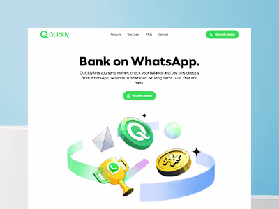 Quickly WhatsApp Banking • Figma-to-Framer Development