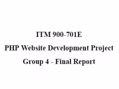 PHP Website Development Project 