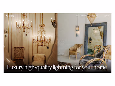 Luxury lighting E-commerce website design