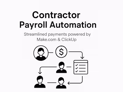 Contractor Payroll Automation (Make.com + ClickUp)