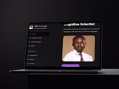 Computational Linguist - Professional Website