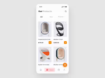 E commerce mobile app