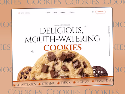 Luxury Keto Cookies Website Landing Page | UX/UI