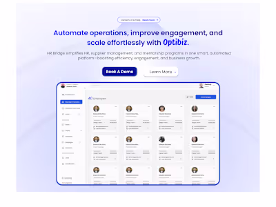 Optibiz landing page