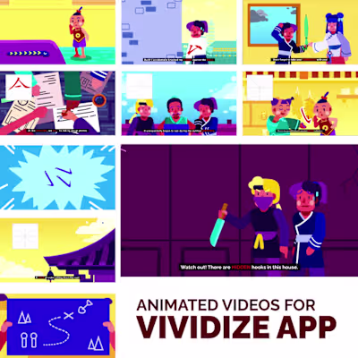 Character Animations for VIVIDZE App