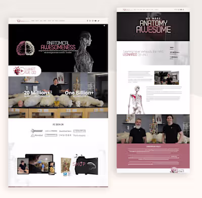 Interactive Website Design for Institute of Human Anatomy