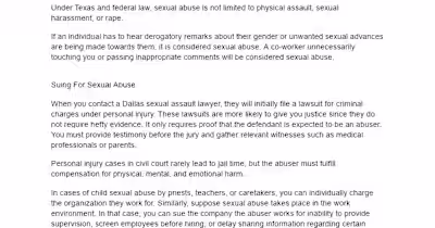 Legal Guidance on Sexual Abuse Compensation