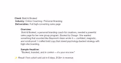 High-Converting Sales Page for Booked by Design