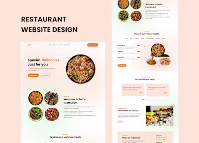 Restaurant Website Template Design 