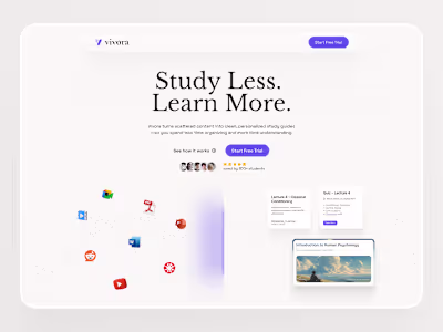 Vivora.ai Dashboard and Landing Page