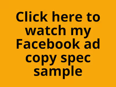 Facebook ad copy sample