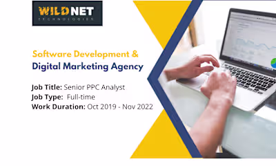 Wildnet Technologies - Sr. PPC Analyst (Full Time)
