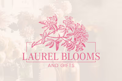 Logo Design For Laurel Blooms flower shop