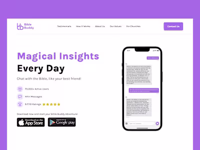 Bible Buddy | Website Revamp + Framer Development