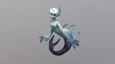 Siren - 3D Character Model, Handpainted Sculpted 3D Model