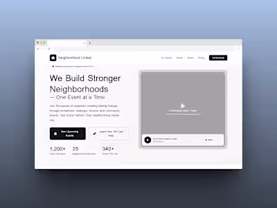 Non-Profit Website Lead Funnel

Community Development