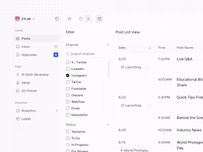 Posta - Social Media Management Platform