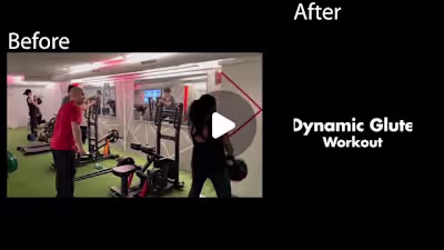 Dynamic glute workout montage for instagram
