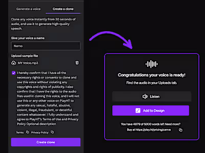 AI Voice - Canva plugin