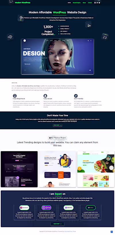 Modern WordPress Website Design