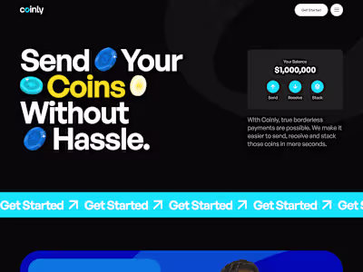Coinly Website Design