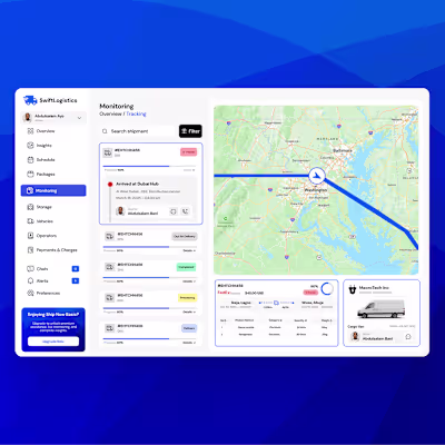 SWIFTLOGISTIC SHIPMENT TRACKING DASHBOARD