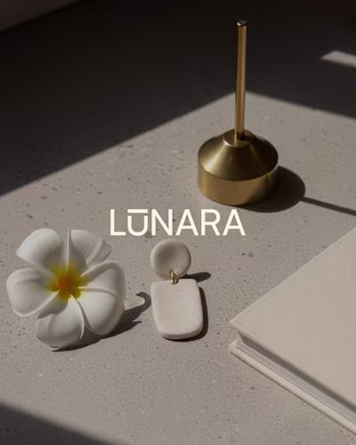 Express brand design for LUNARA, a brand that offers earring...