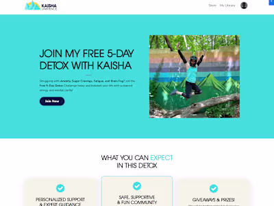 Kajabi Website & Funnel for Kaisha Lawrence