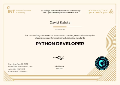 Python Developer Certification