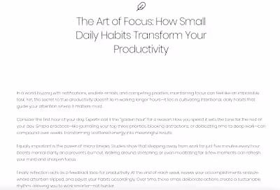 Blog & Article Writing