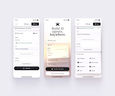 AI agent builder 100+ screens across 4 weeks