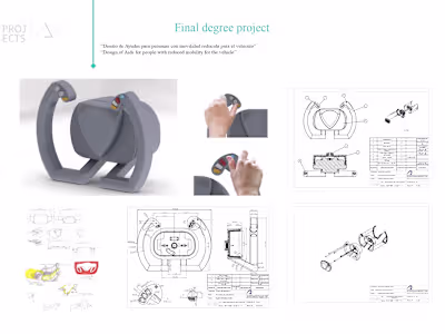 Designing aids for people with reduced mobility for the vehicle