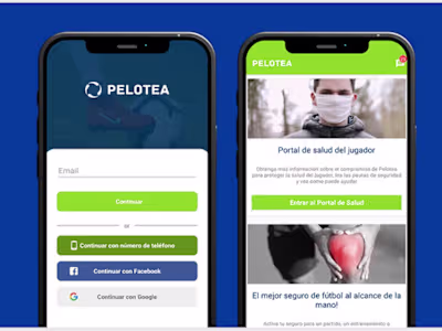 Pelotea Native Mobile Apps