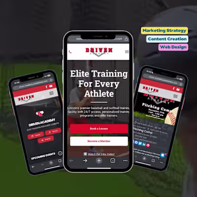 Driven Baseball Academy Website and Marketing Overhaul