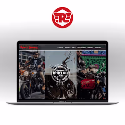 Royal Enfield: Hunter 350 - Landing page