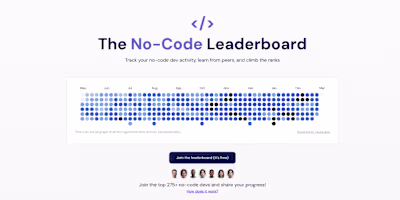 NoCode Leaderboard – Gamifying No-Code Dev Activity