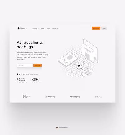 Pinedev Landing Page Design